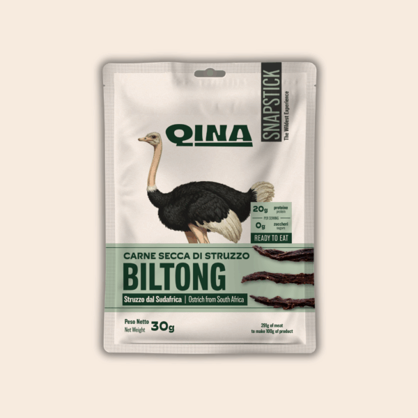 Carne secca di struzzo biltong snapstick
