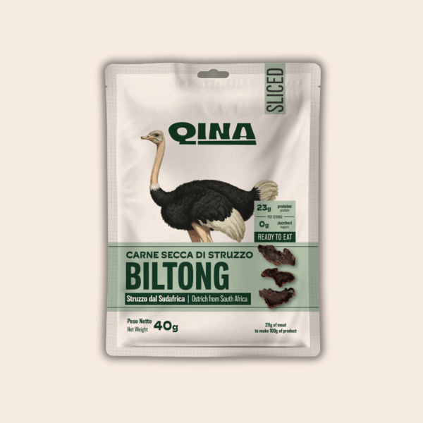 Carne secca di struzzo biltong sliced