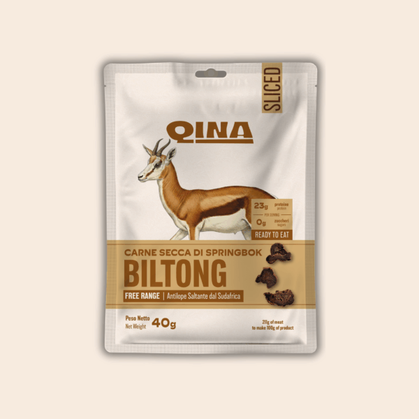 Carne secca di springbok biltong sliced